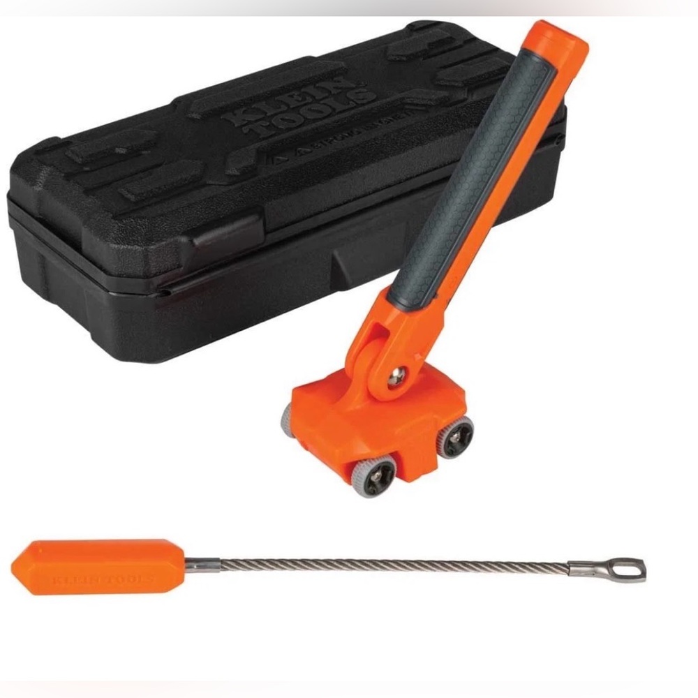 Klein Tools Magnetic Wire Puller Rare Earth Magnets Cable Fishing Tool w/ Case